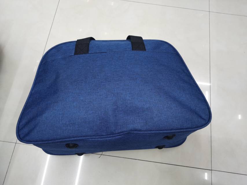蓝色简约多功能大容量帆布行李袋细节图