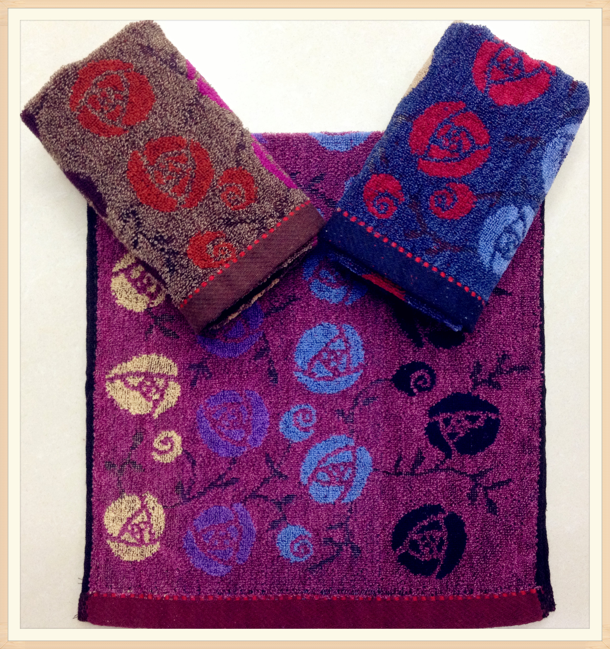 Dark rose towel, new pure cotton towel, gift towel, soft face towel
