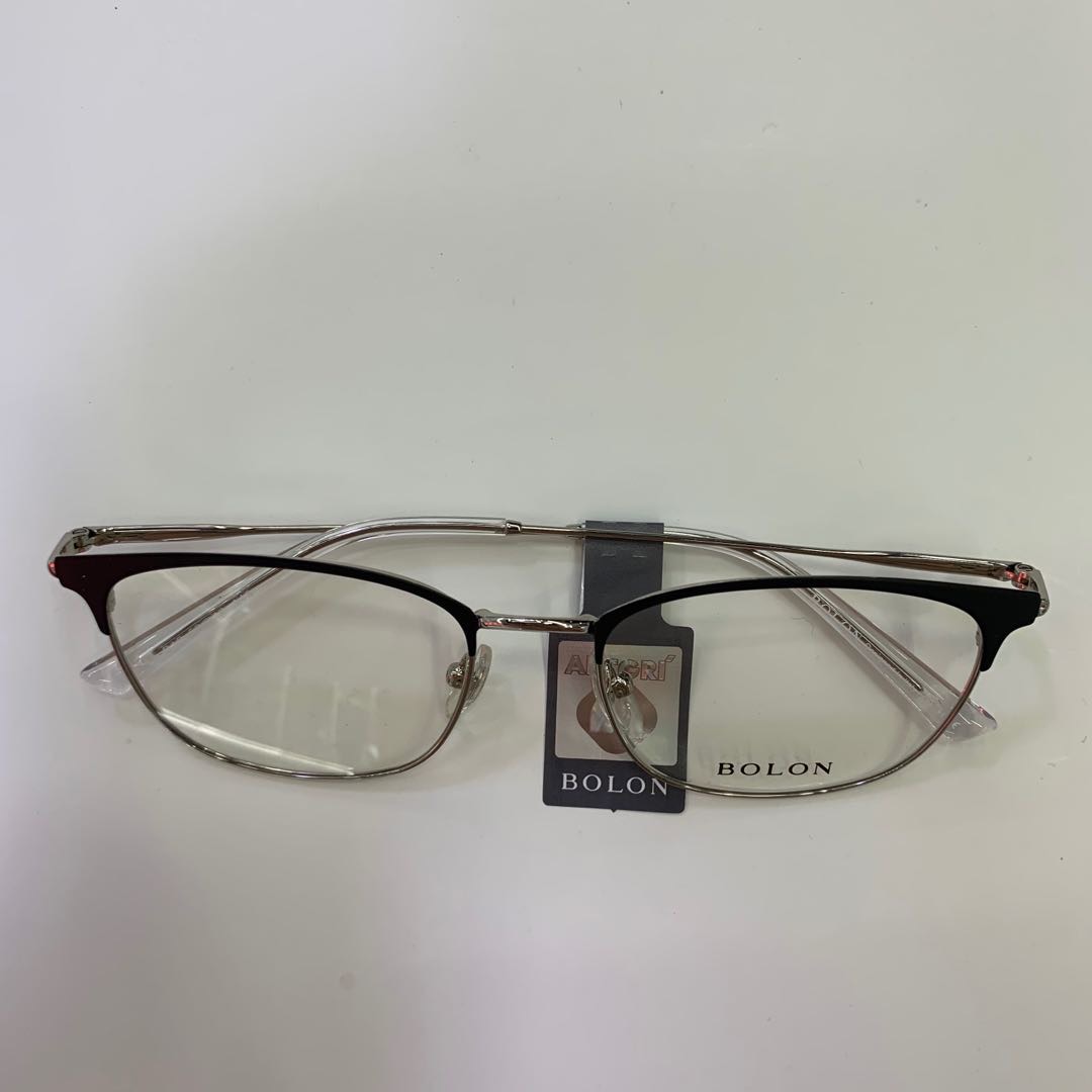 BOLN金属眼镜框银色镜架近视大框眼镜细节图