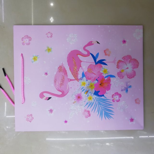 Flamingo Powder handbag gift bag