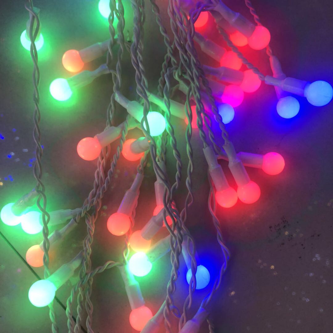 七彩灯串欧美八功能气泡球led灯串圣诞节装饰产品图