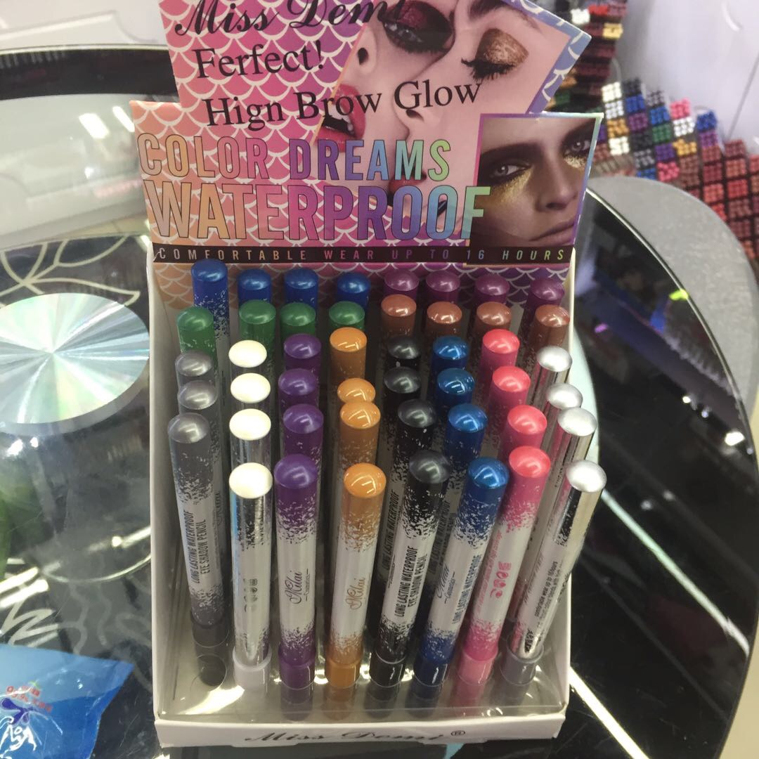 Manufacturer Direct Sales 12 Color Glitter Eyeshadow Pen Display Box Lasting Makeup
