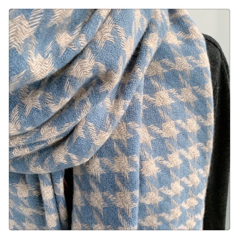 Women's Fashion Trend Casual Everything With Korean Winter Warm Plaid Scarf Specification drawing