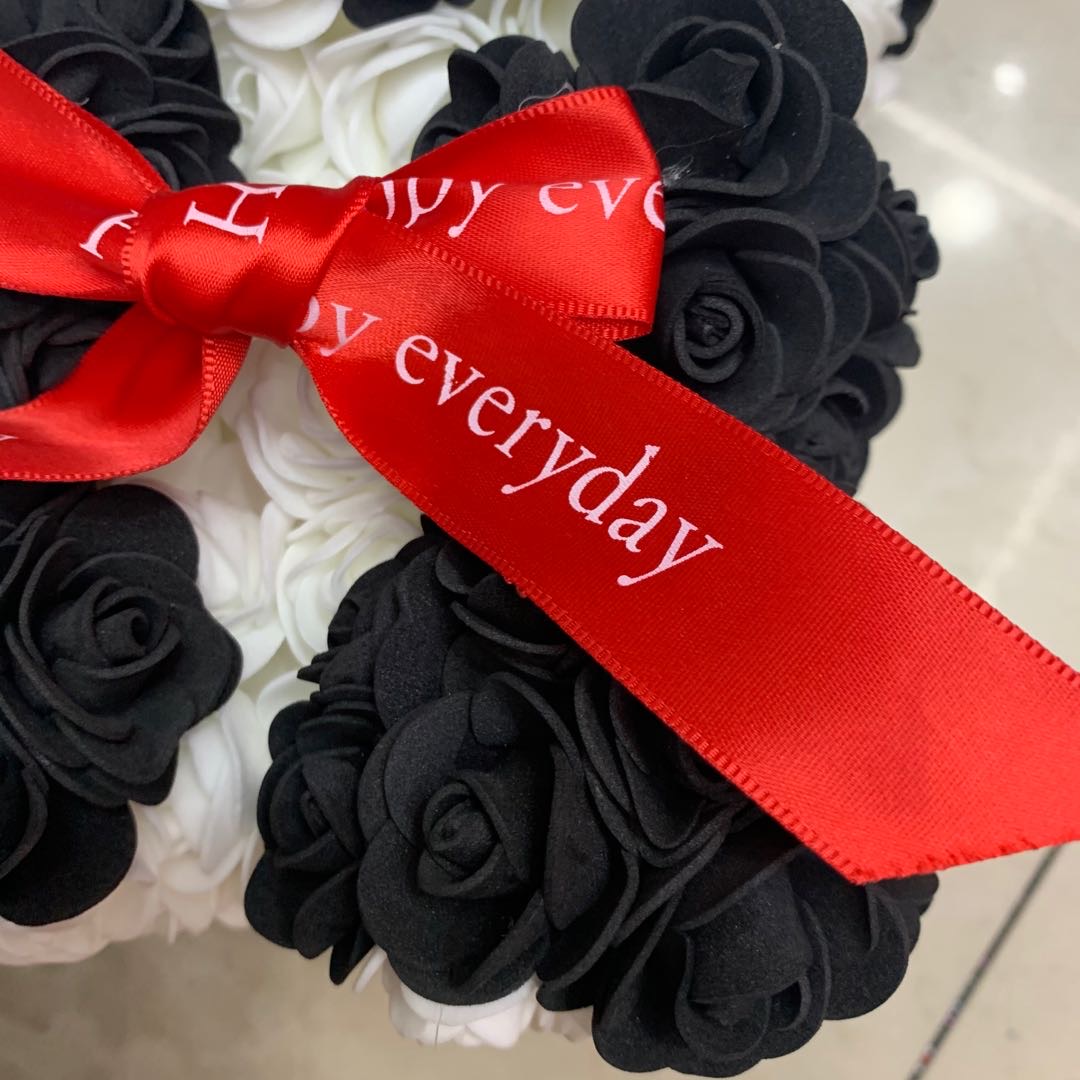 仿真时尚定制泡沫DIY玫瑰熊猫装饰品礼物细节图