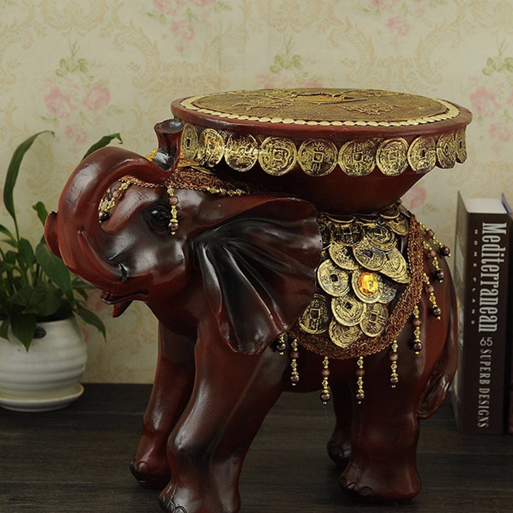 Resinous elephant handicraft article elephant shoe changing stool creative artistic gift