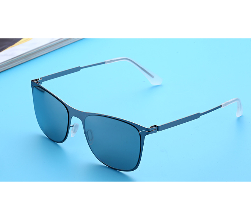Women's non-polarized fashionable square-framed sunglasses, cross-border retro classic sunglasses, women's trendy screwless driving glasses