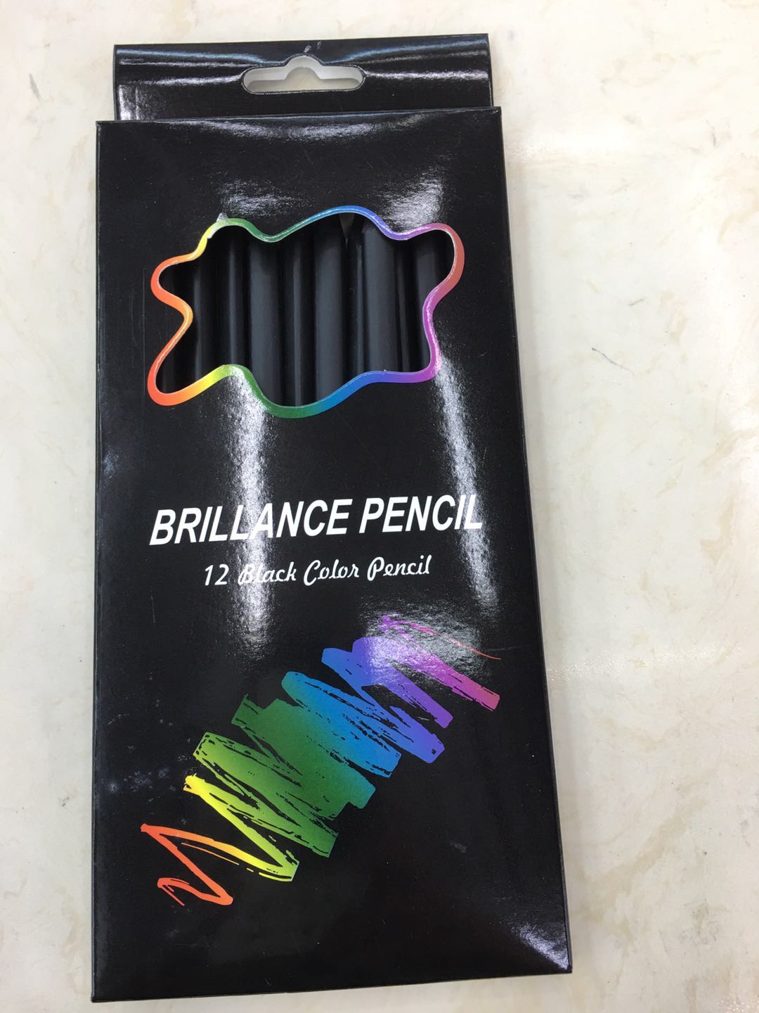 7-12 Color Pen Black Wood Elementary School Writing Pencil Leather Pencil Wholesale Customization details Picture