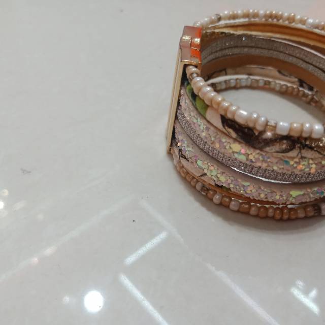 Europe And The United States Instagram Explosion Recommended Fashion Trends With Leather Belt Iron Buckle Bracelet Girls Jewelry Specification drawing