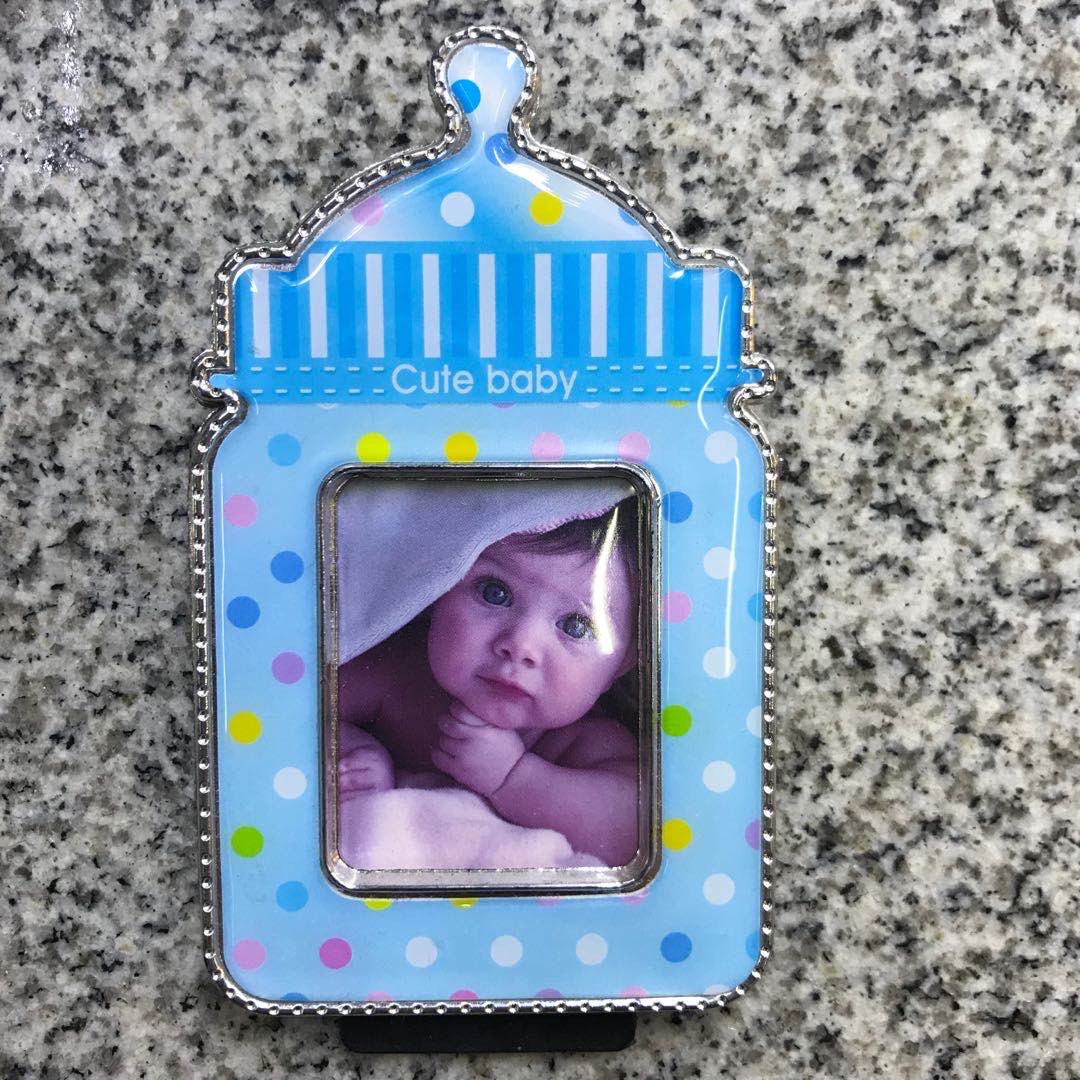 玻璃相框相夹可爱婴儿脚印奶瓶玻璃相框工厂直销批发细节图