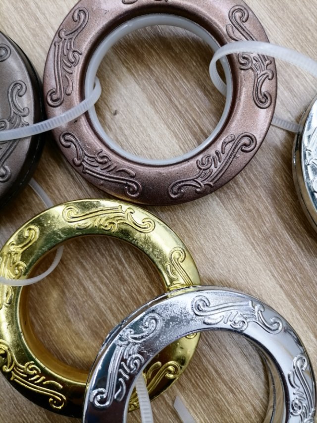 Patterned curtain perforated ring, Roman ring, ring buckle, sound-absorbing Roman rod accessories Specification image
