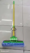 Household rubber cotton mop, roller sponge water-squeezing mop, telescopic rod, no need for hand washing Specification image