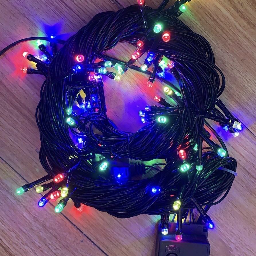 特价防水LED彩灯星星闪灯10米灯绿线灯串圣诞树婚庆节日装饰灯霓虹灯图