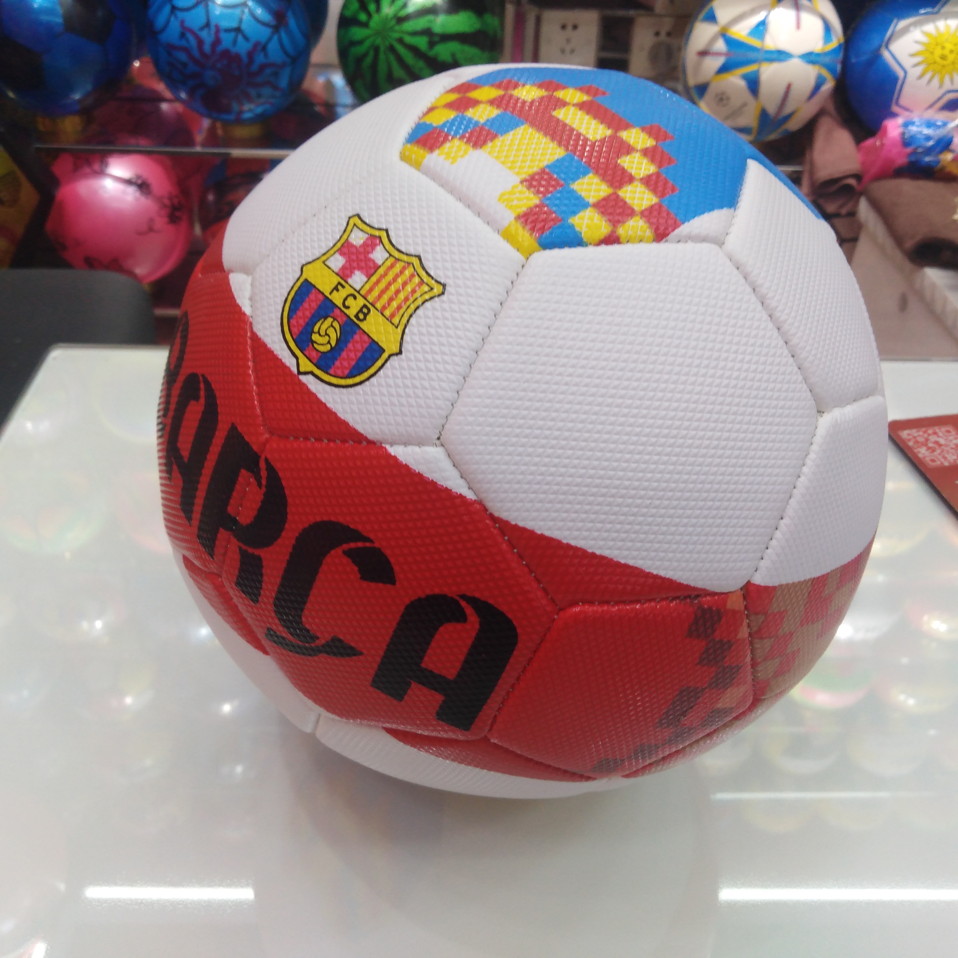 足球/2号足球/万国旗/橡胶球/人造草细节图