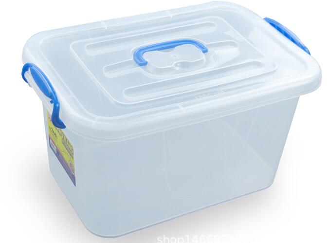 家居透明收纳箱塑料多功能纯色杂物整理箱48L详情图2
