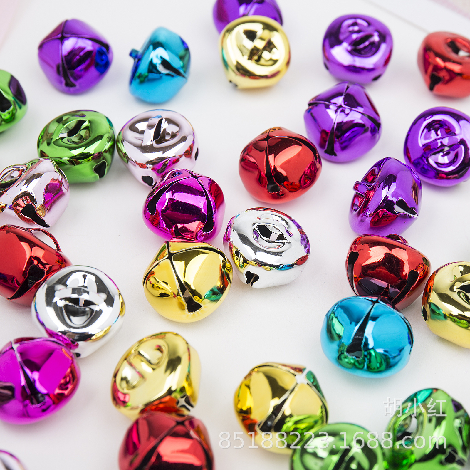 Manufacturers direct various specifications of color vacuum plated cross bell DIY jewelry accessories decoration bells can be customized thumbnail