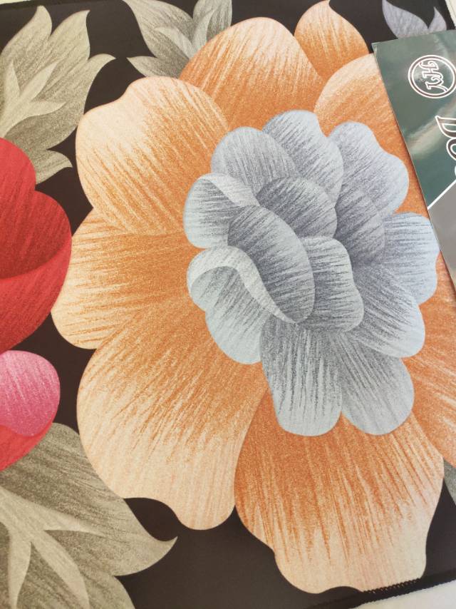 Double flower pattern factory direct sales, customizable pattern and text floor MATS details Picture