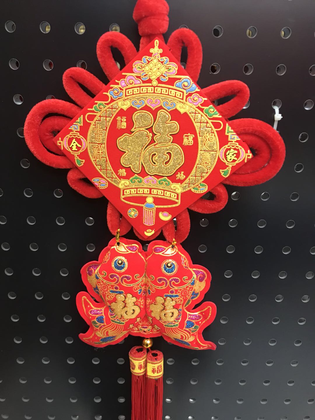 Printed velvet family photo, Chinese knot home decoration, wedding and festival supplies