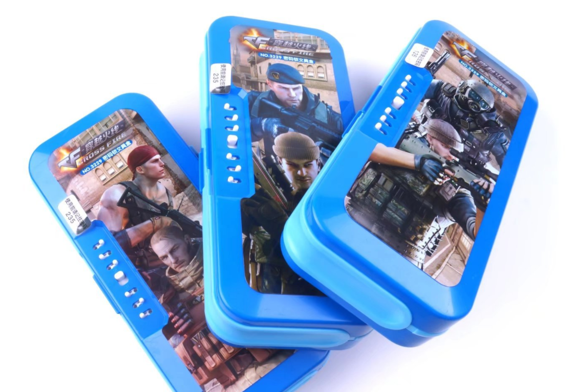 密码锁文具盒铅笔盒多功能塑料盒卡通文具盒新款产品图