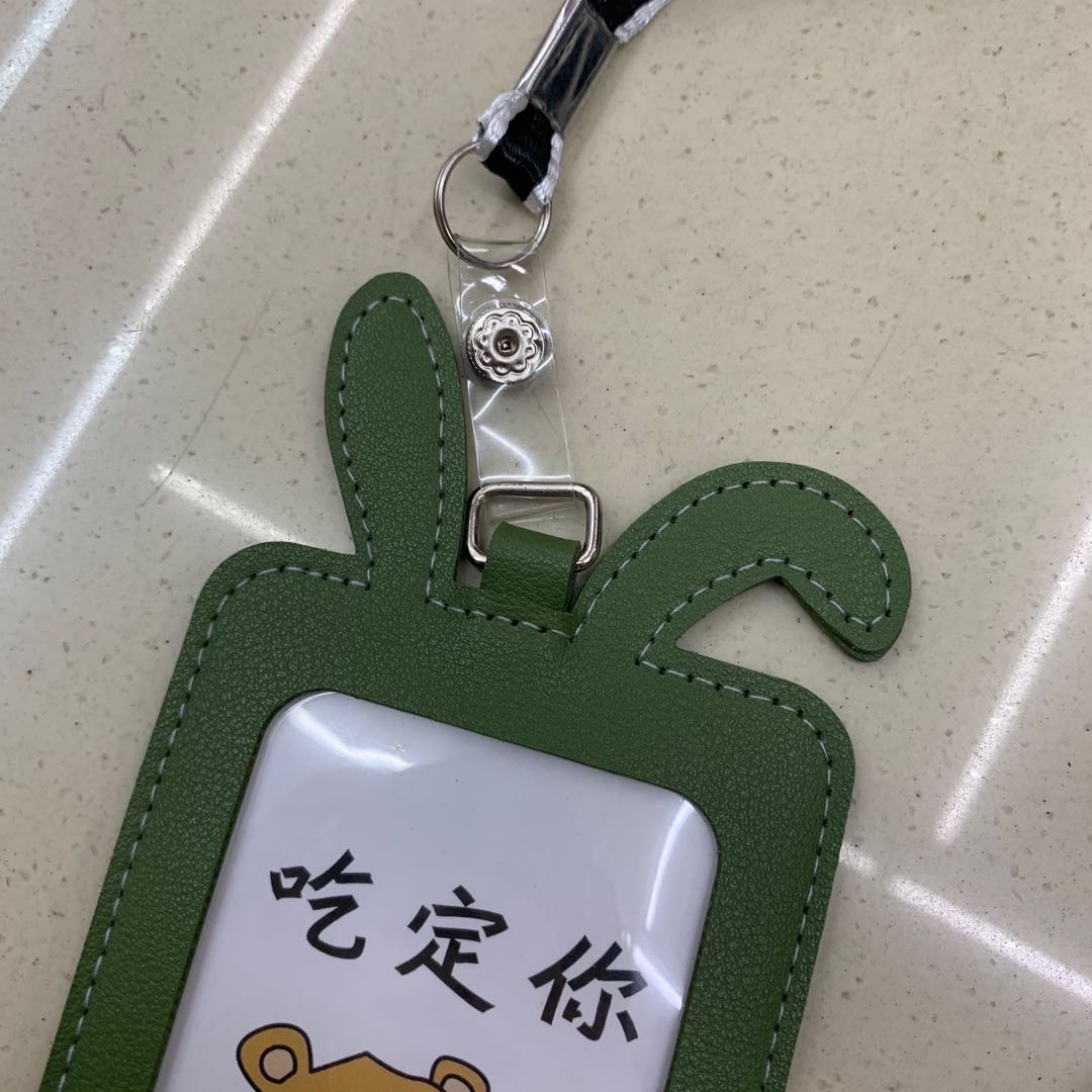 3D Variable Children's Double zipper double-layer card holder certificate in green Specification image