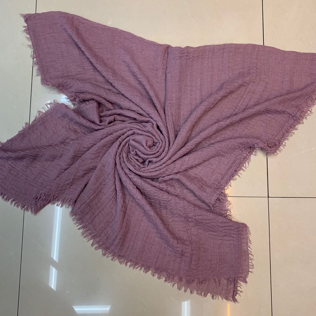 Vacuum Wrinkle Scarf draped elegantly on a model