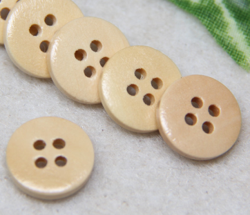 Clothing Button Four Eyes Button Round Wooden Button Round Button details Picture