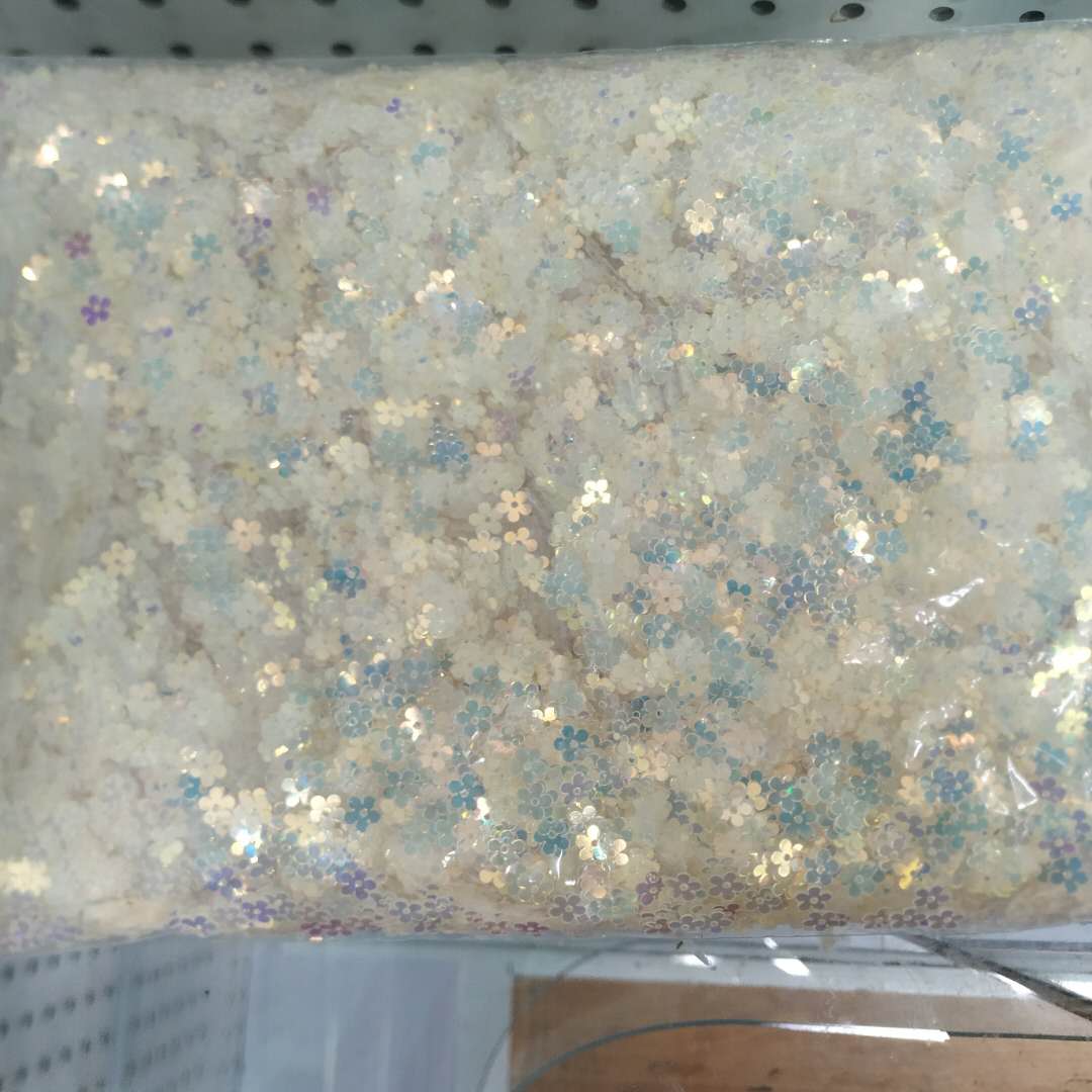 黄色五角星金葱粉亮片美妆美甲眼影用环保七彩闪光片饰品配件，高温环保亮片，可手工缝，锦灿饰配105