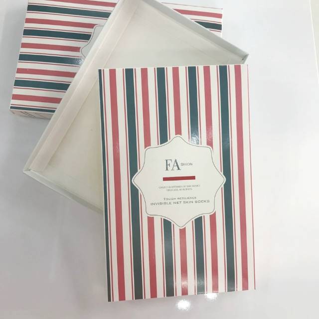 空姐灰透肤包装盒子现货钢丝连裤袜纸盒包装天地盖高档礼盒产品图