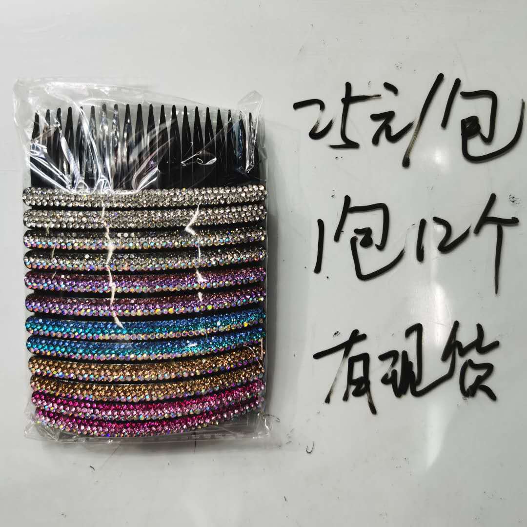 Stylish ladies with foreign style hair comb new drill head buckle
