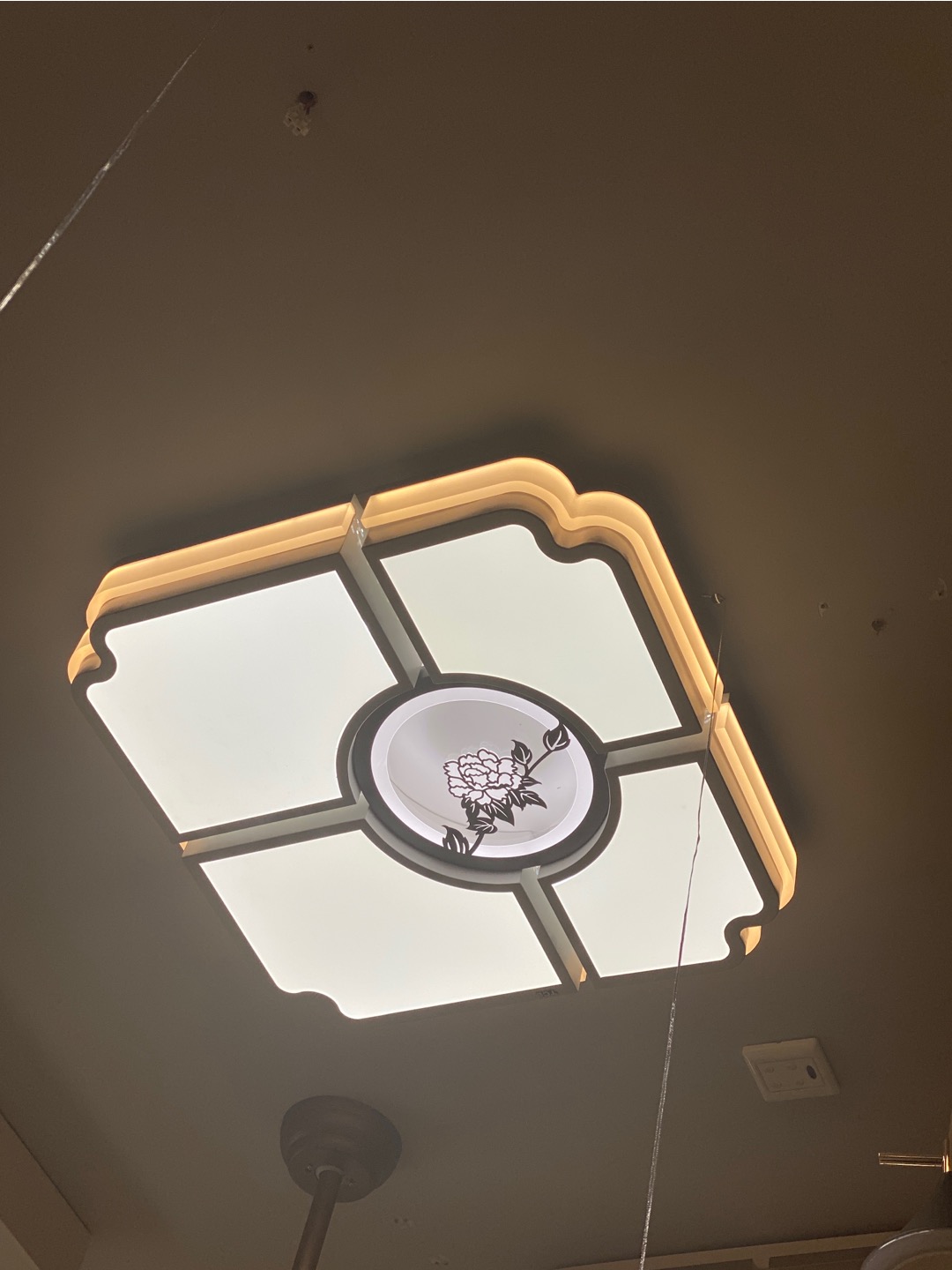 National trend TCL bedroom lamp, new Chinese-style ironwork home energy-saving smart lamp details Picture