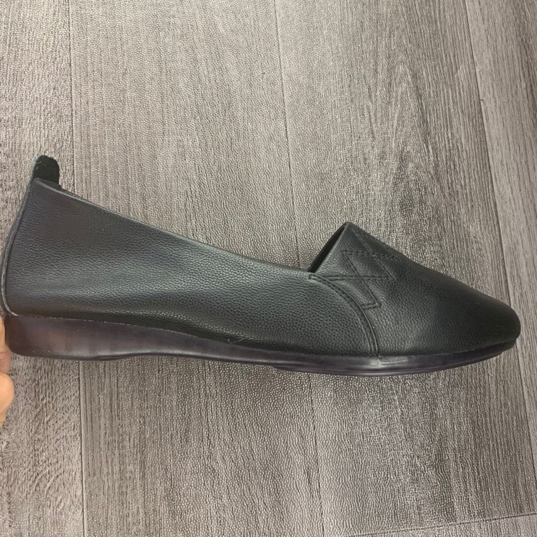 Mom shoes, single shoes for women, new autumn style, flat, comfortable, flat-heeled, soft-soled genuine leather shoes for middle-aged and elderly women details Picture