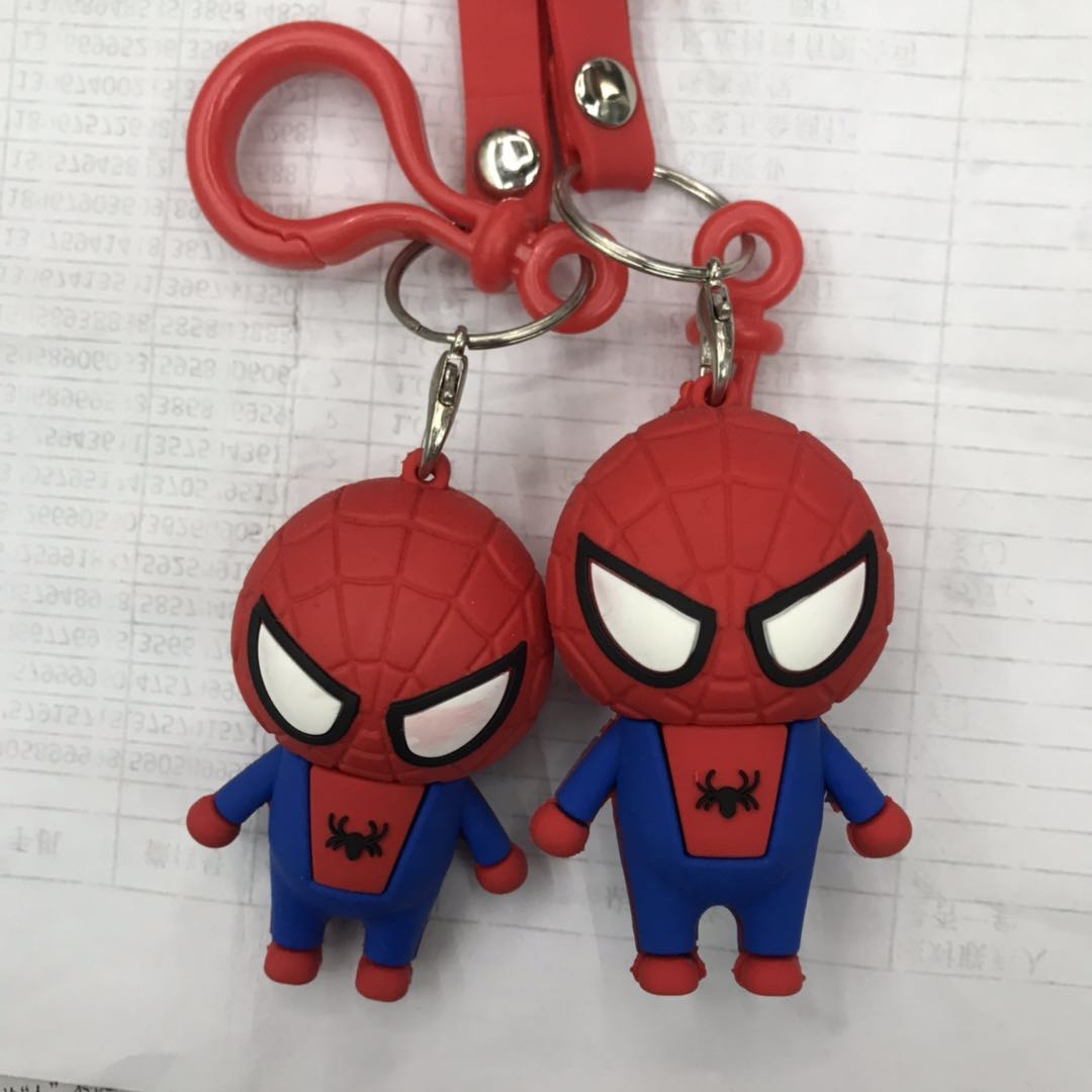 Captain America Spider-Man Iron Man Creative anime Heroes Avengers Key chain hand pendant thumbnail