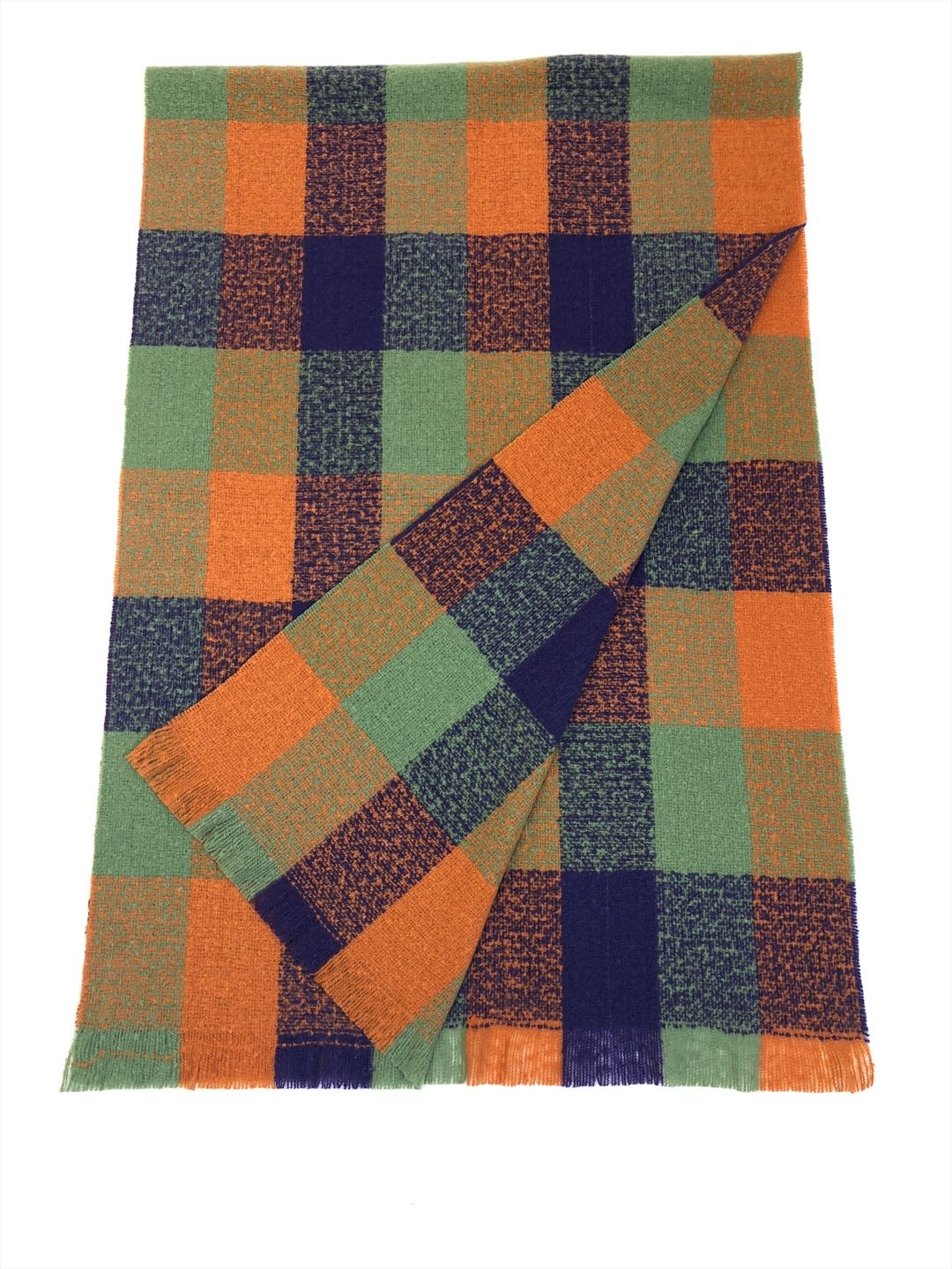 Casual All-In-One Classic Long Women's Multi-Colored Checkered Warm Shawl details Picture