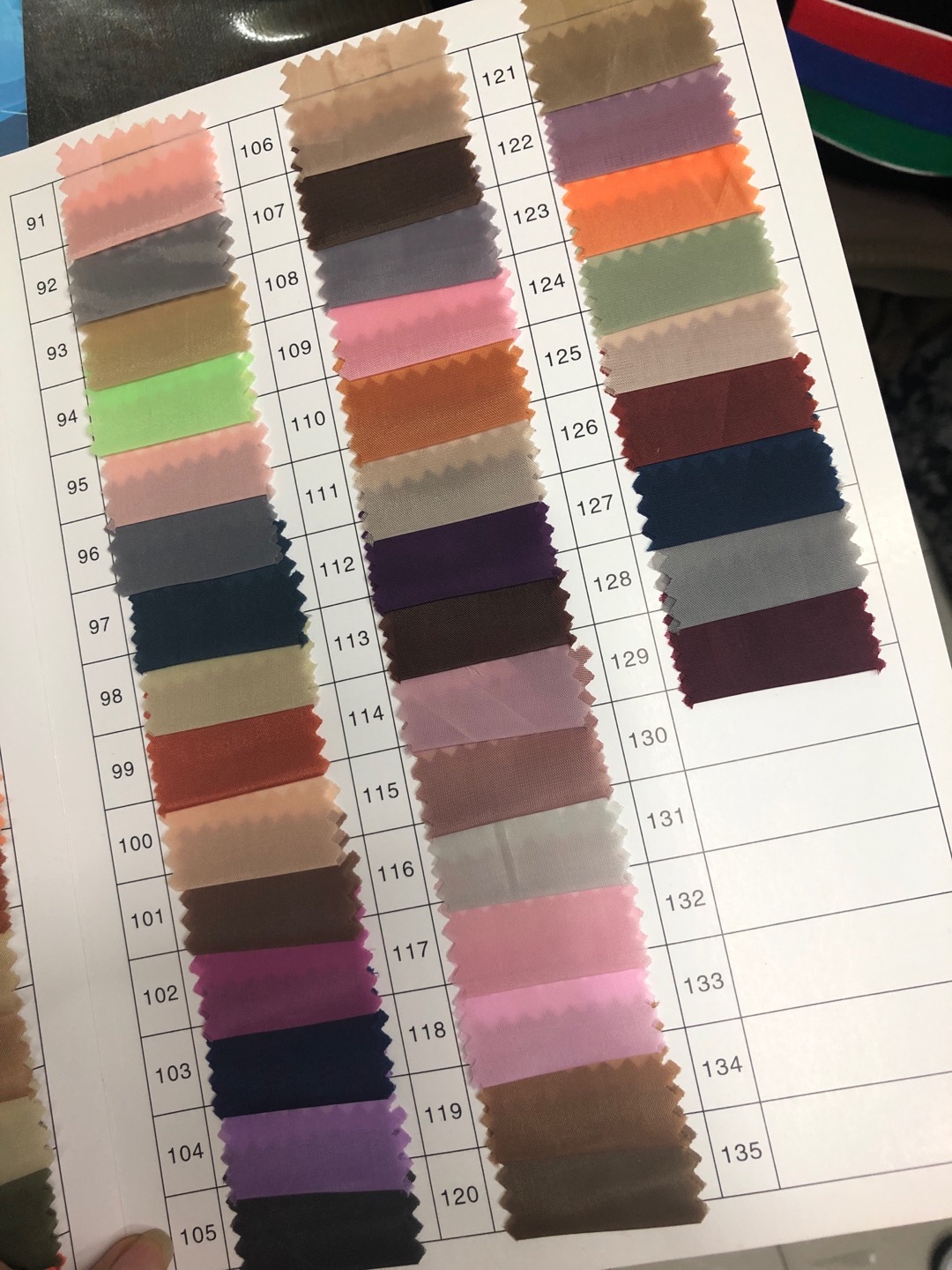 Bright Color Rich Feel Comfortable Plain Color 190T Polyester Taff Fabric Specification drawing