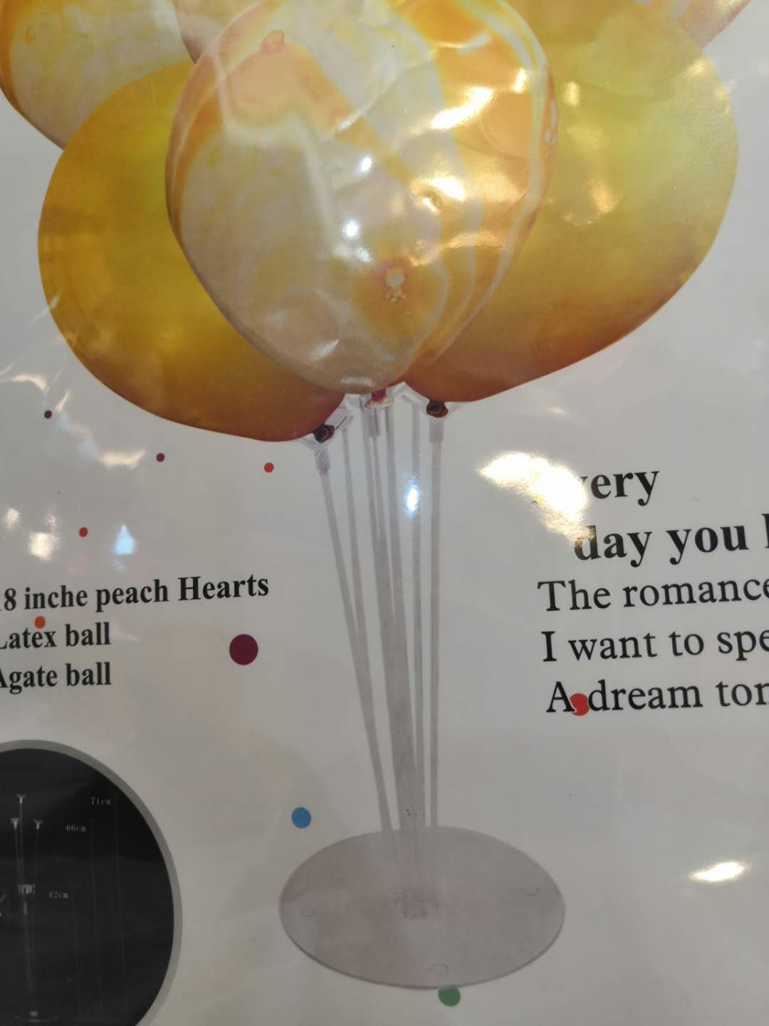 Wholesale of table ribbon balls, 12-inch rainbow balloons, 18-inch aluminum film balls, party supplies Specification image