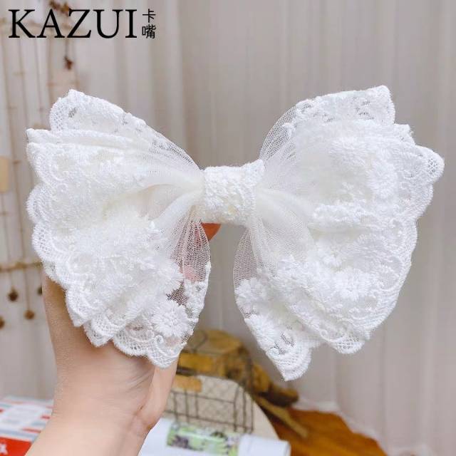 蝴蝶结diy儿童创意手工材料白色蕾丝饰品