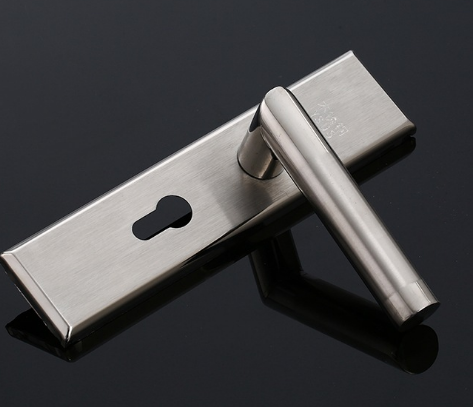 Stainless steel door lock, simple bedroom door, indoor European-style wooden door