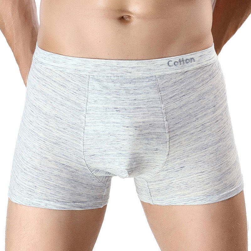 Men's Underwear Pure Cotton Men's Boxers All Cotton Solid Color Waist Simple Sexy Breathable