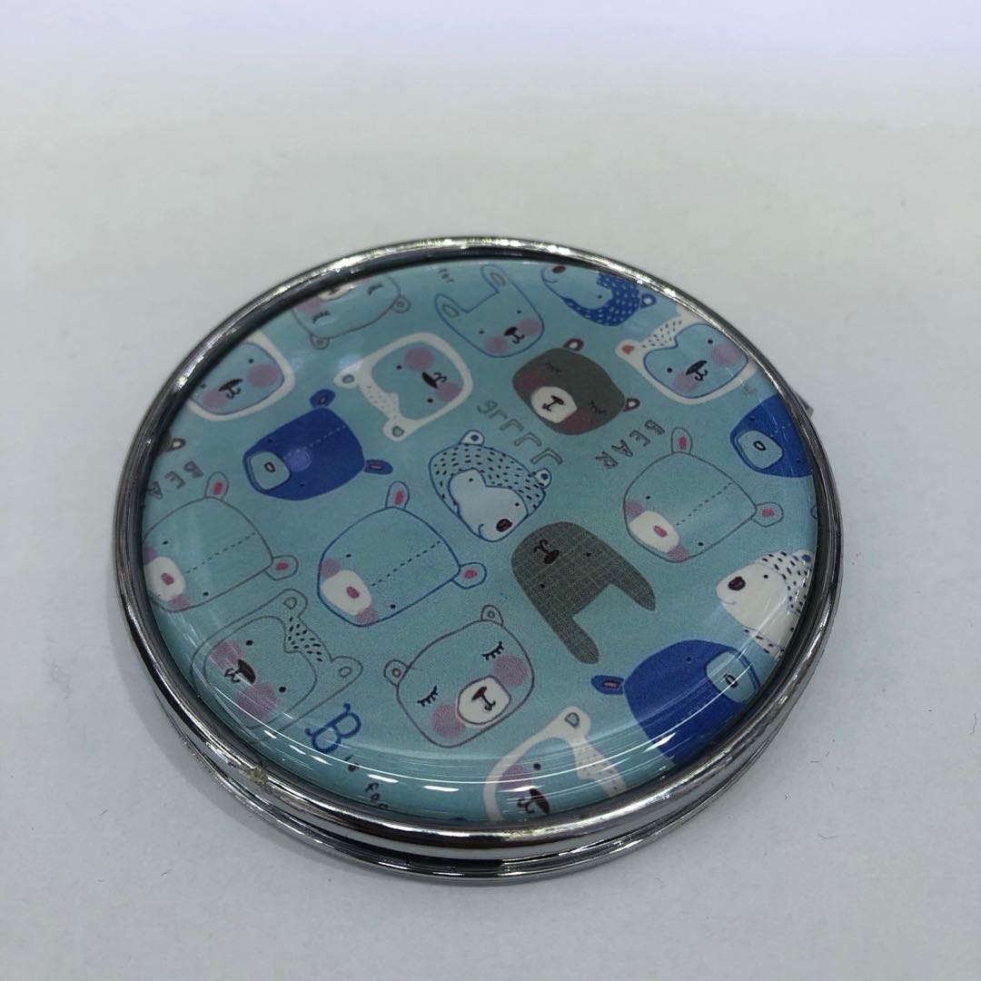 可爱动物头像小镜子随身化妆镜可爱便携折叠