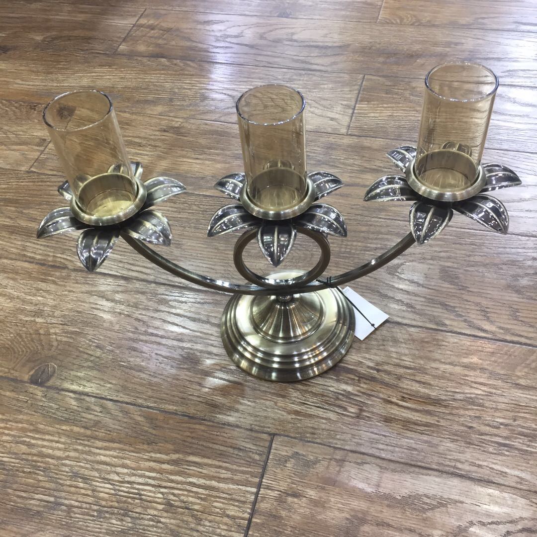 爆款烛台浪漫花朵烛光晚餐道具家居装饰摆设客厅装饰摆件