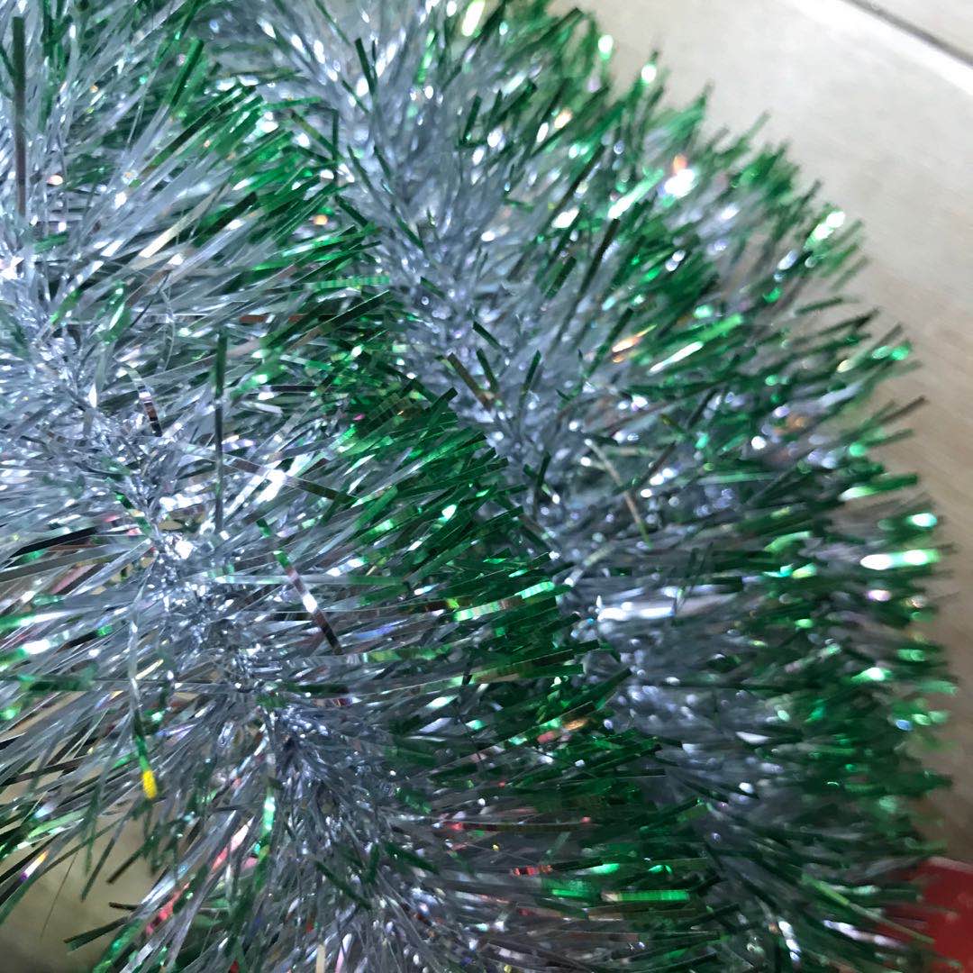 工厂直销批发圣诞饰品圣诞挂件圣诞拉花毛条彩色单色混装细节图