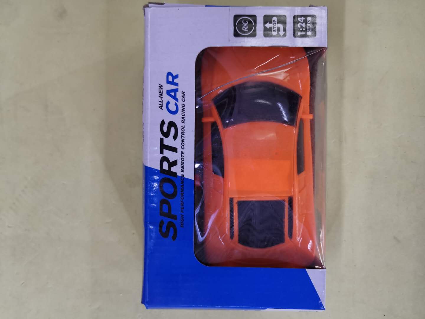 Children's remote control car, electric remote control car, toy car, children's toy model, orange car