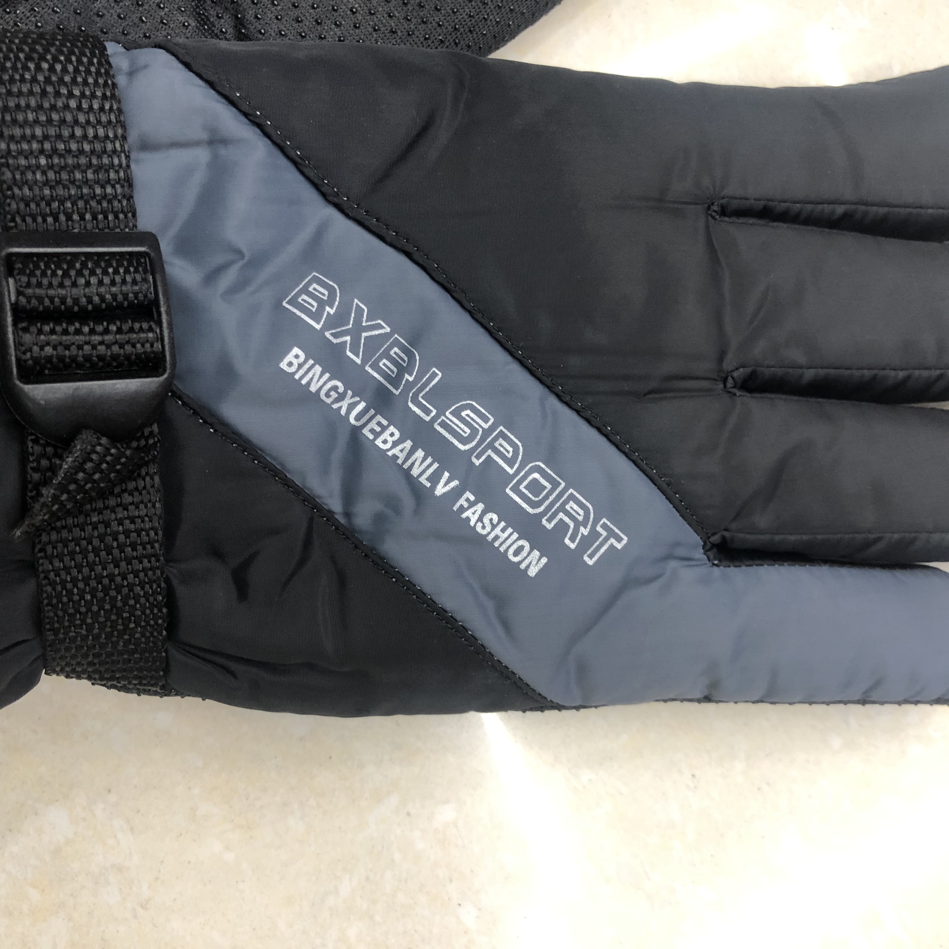Men's Outdoor Gloves Men's Full Finger Sports Mountaineering Skiing Non-Slip Windproof Women Waterproof Warm Winterproof Velvet Fishing Specification drawing