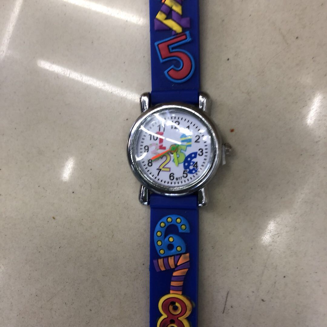 English letter children's watch, men's pointer Superman, cute toy cartoon electronic watch for primary school boys and girls details Picture