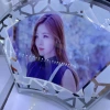 Fan-shaped hollowed-out striped glass creative photo frame details Picture
