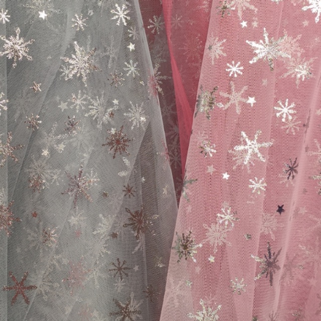 烫金雪花网纱服装布装饰布多色可选价格面议产品图