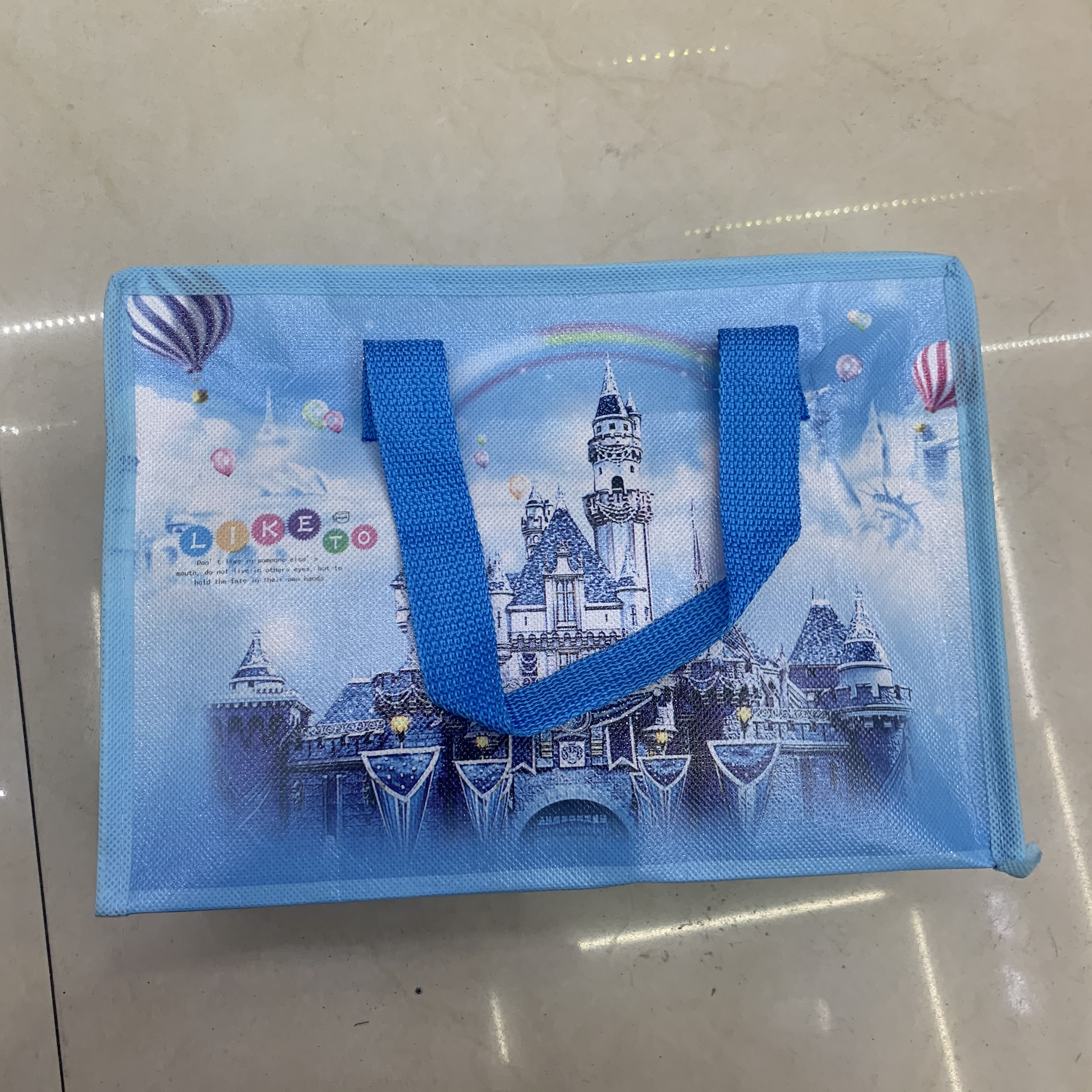 No Canvas Bag Large Capacity Foldable Book Carrying Bag Carrying Bag Portable Storage Bag Non-Woven Bag Korean Student