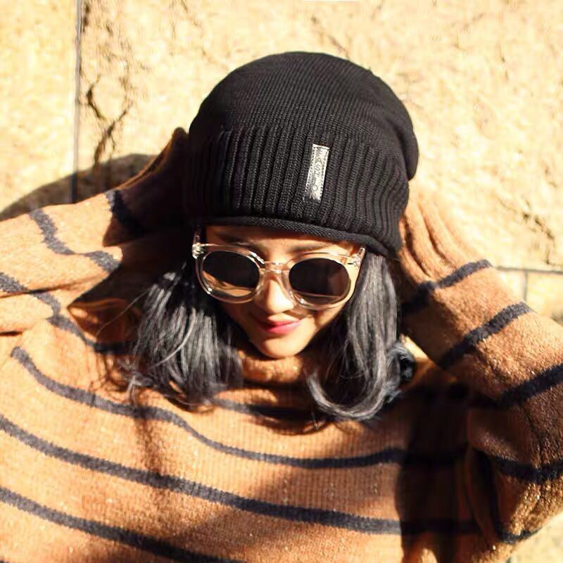 Warm Ladies Spring And Autumn Pile Pile Hat Fashion Baotou Winter Month Woolen Hat