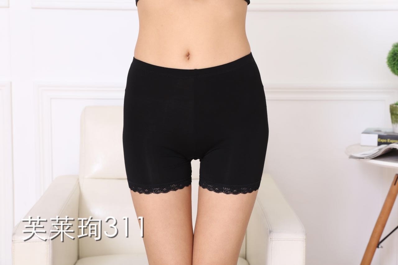 防走光蕾丝打底裤夏季女士安全裤收腹提臀细节图