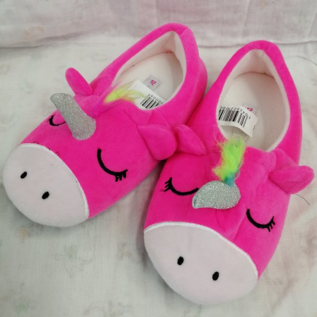 Home Shoes Non-Slip Indoor Floor Shoes Men's And Women's Spring Slippers Cute Cartoon Flat Floor Bag With Unicorn