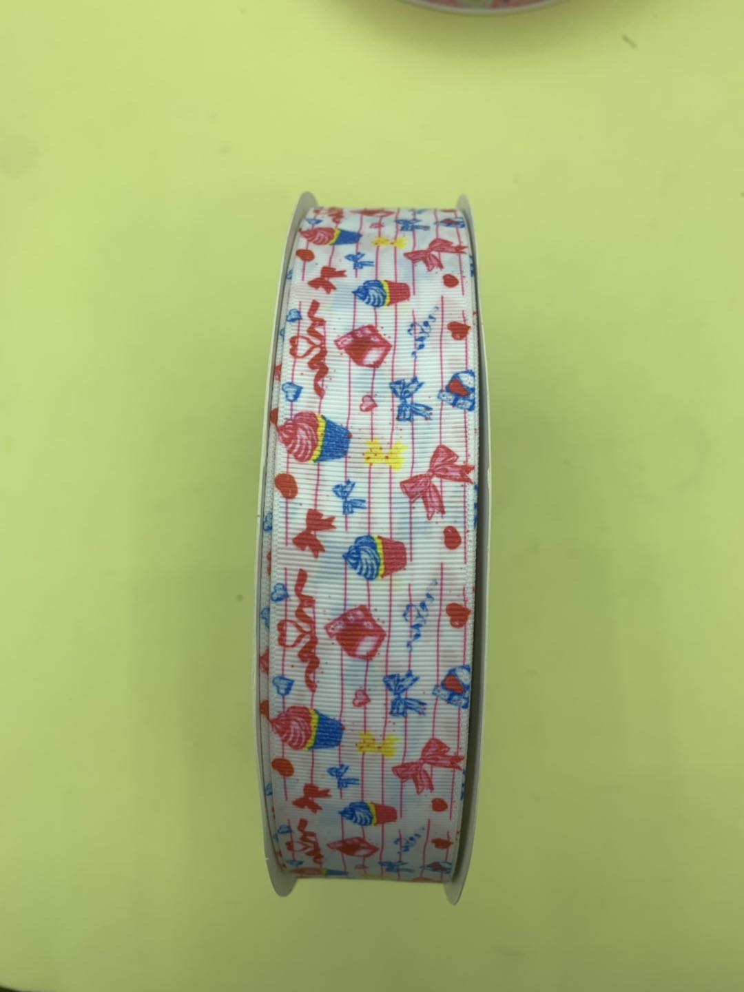 蝴蝶结冰淇淋花纹4厘米涤纶线带生日蛋糕盒包装带